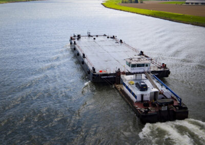 Barges pontons industriels pour plateformes flottantes