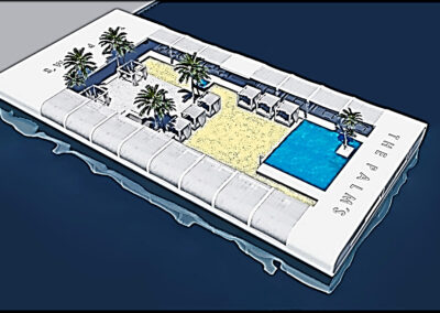 Club house flottant avec piscine - Palm VIP Club
