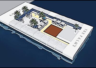 Club house flottant avec piscine - Palm VIP Club